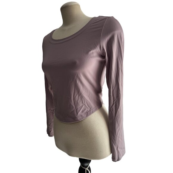 Halara Backless Cut Out Tie Back Long Sleeve Workout Shirt Round Neck Sz Large W - Picture 5 of 12